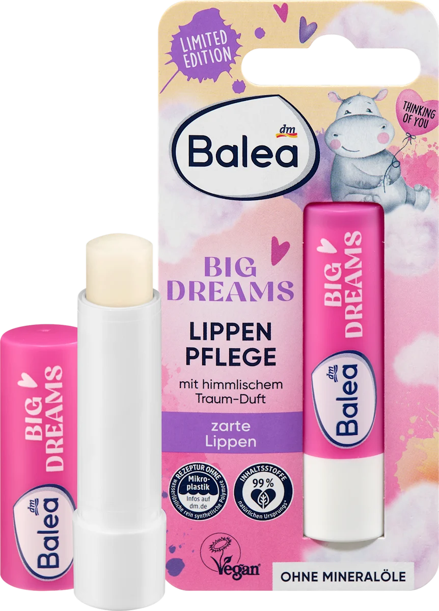 Balea بلسم الشفاه Big Dreams – ترطيب فاخر بلمسة استوائية | 4.8 جم